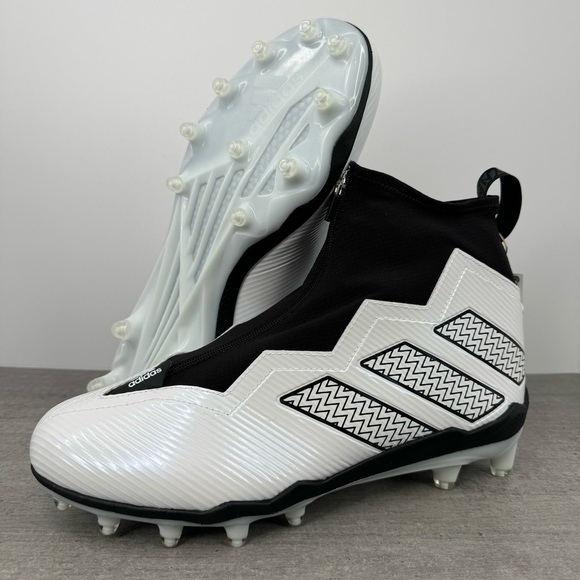 Adidas Nasty 2.0 Full Zip Football Cleats -White/Black GV8306 Men's Size 12